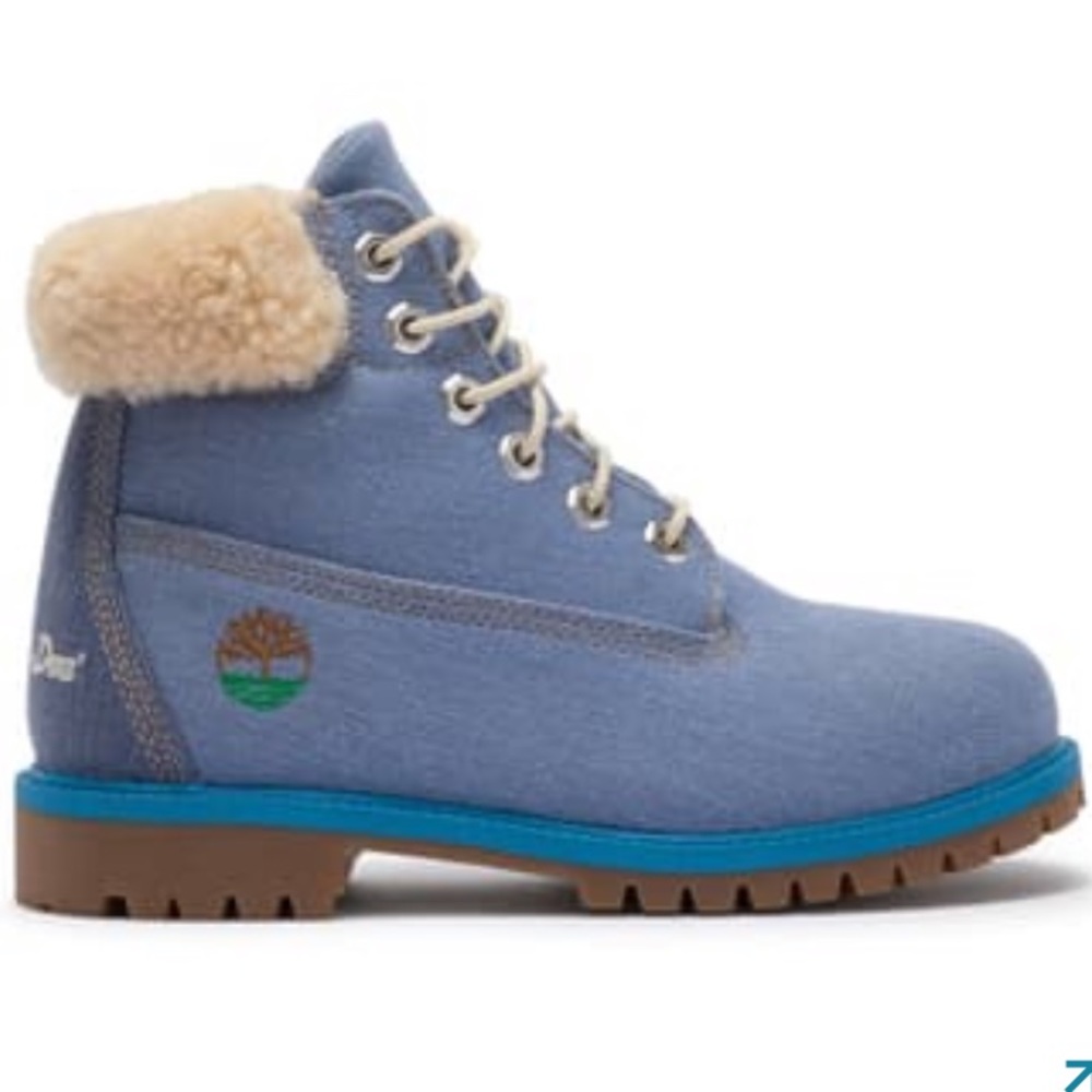 Timberland Just Don Denim Faux Shearling Boots - Picture 2 of 15